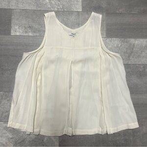 Madewell | Women’s Pleaded Tank Top | Cream Color | Size 4